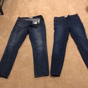 2 pair Madewell jeans